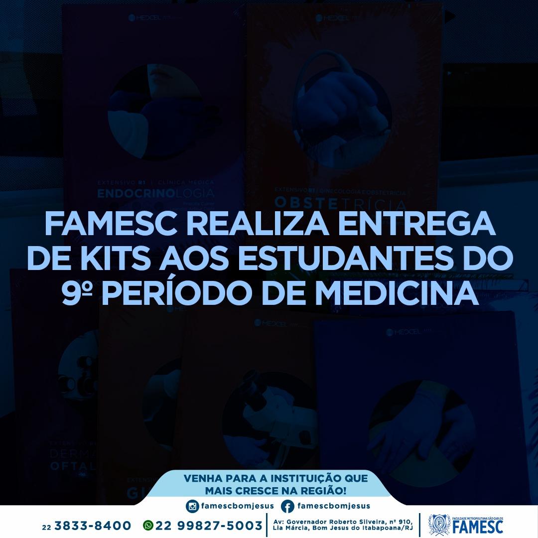 FAMESC realiza entrega de kits aos estudantes do 9º período de Medicina