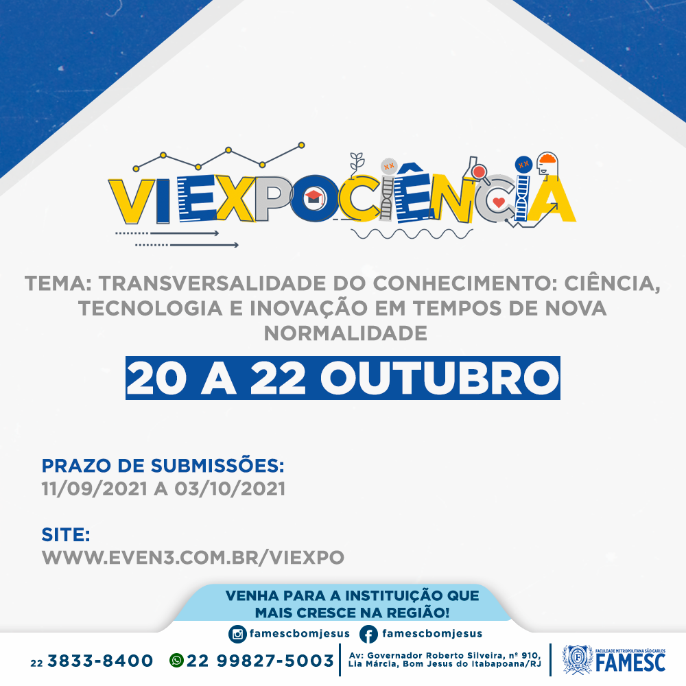 FAMESC Realiza a VI edição da Expociência  