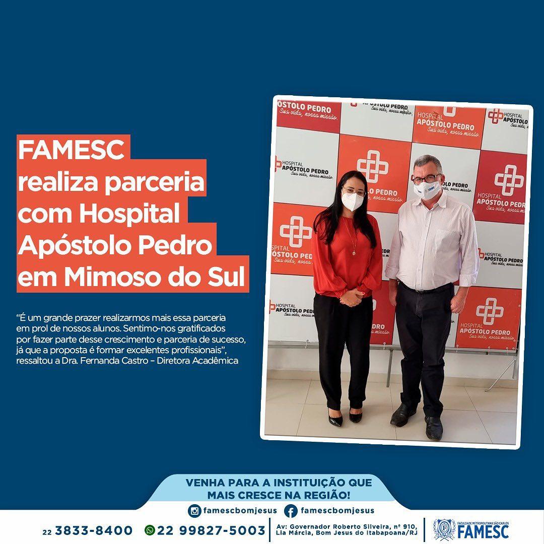 FAMESC realiza parceria com Hospital Apóstolo Pedro em Mimoso do Sul