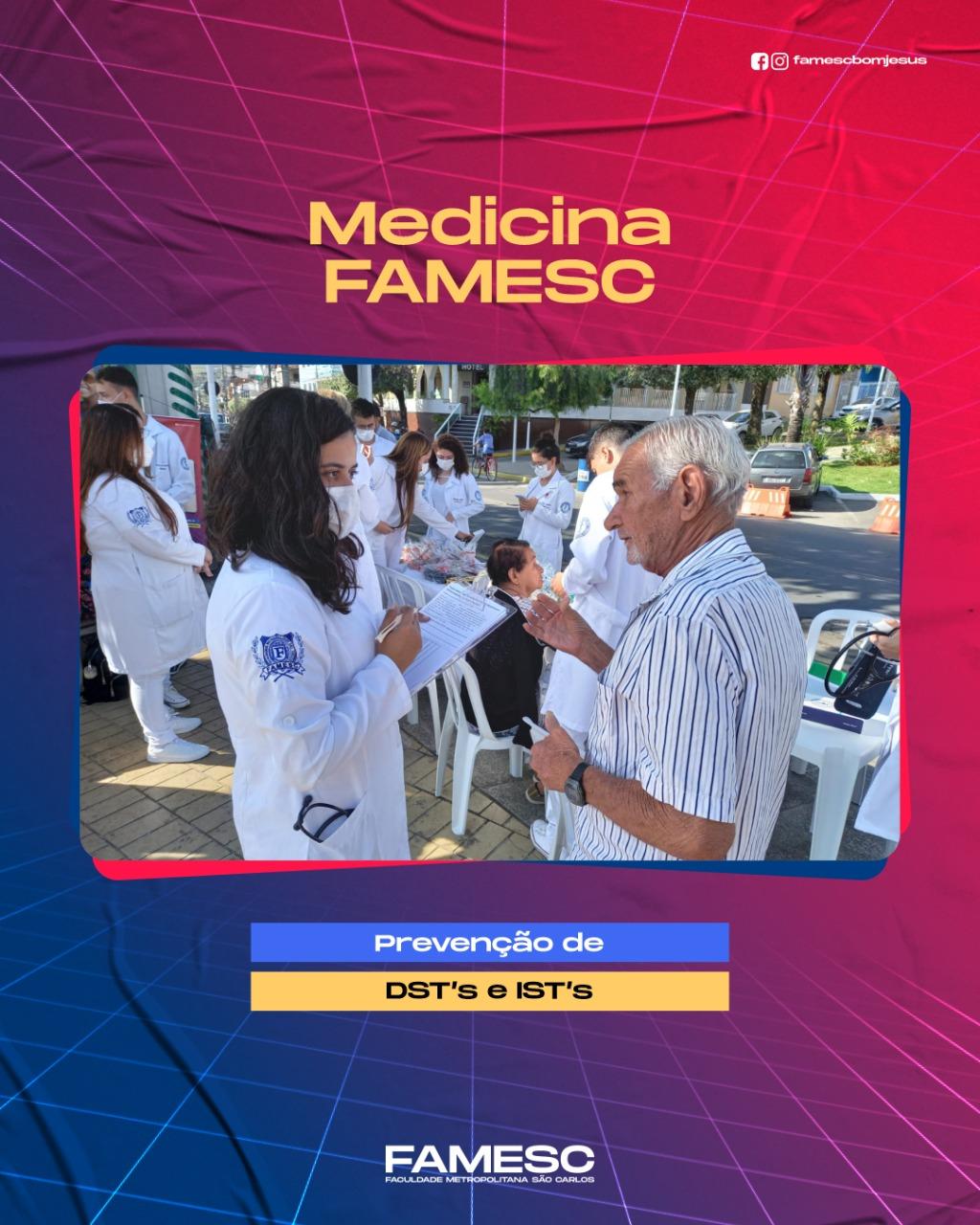 ‘FAMESC na Praça’ leva informação e prevenção das doenças infectocontagiosas