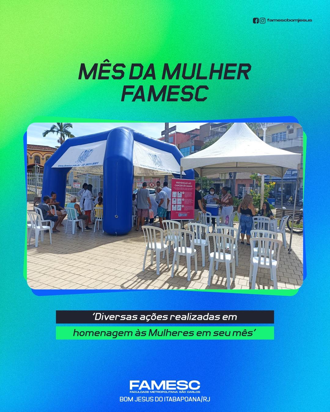 FAMESC promove eventos sociais no mês da mulher