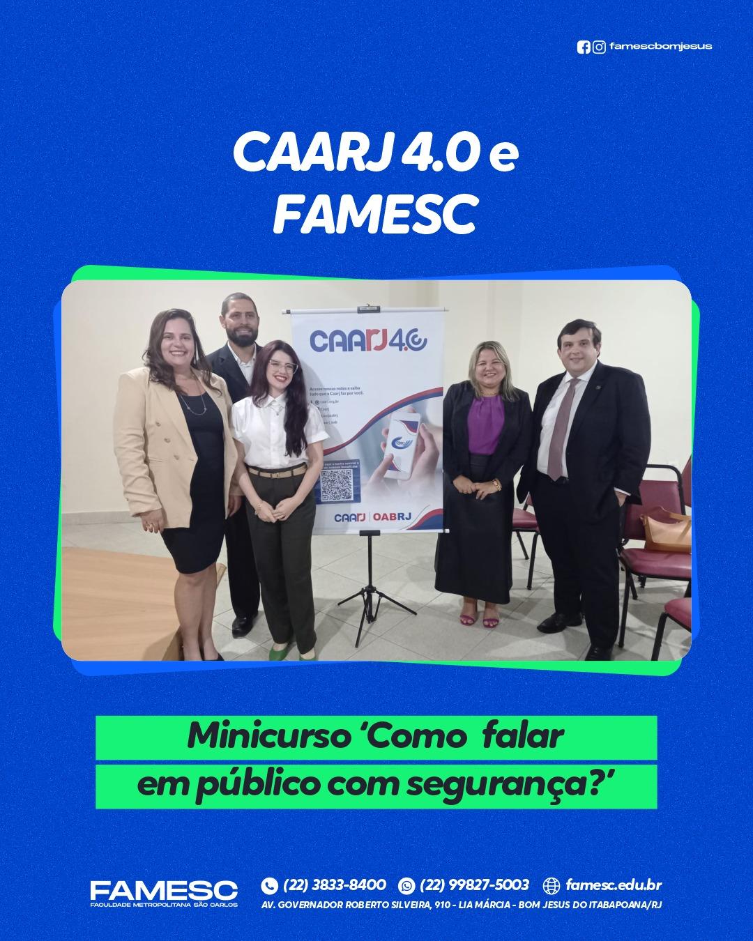 Projeto CAARJ 4.0 e FAMESC promovem palestra sobre oratória