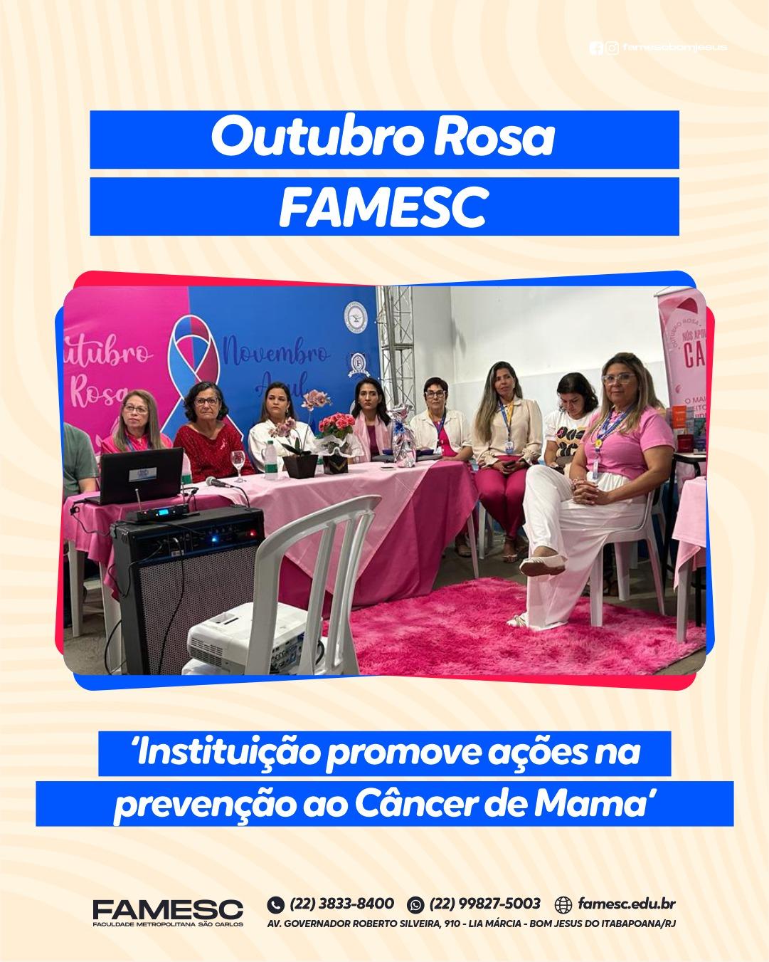 FAMESC promove ações em comemoração ao ‘Outubro Rosa’