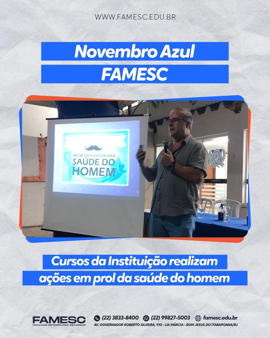 FAMESC comemora o ‘Novembro Azul’ com prevenção ao câncer de próstata