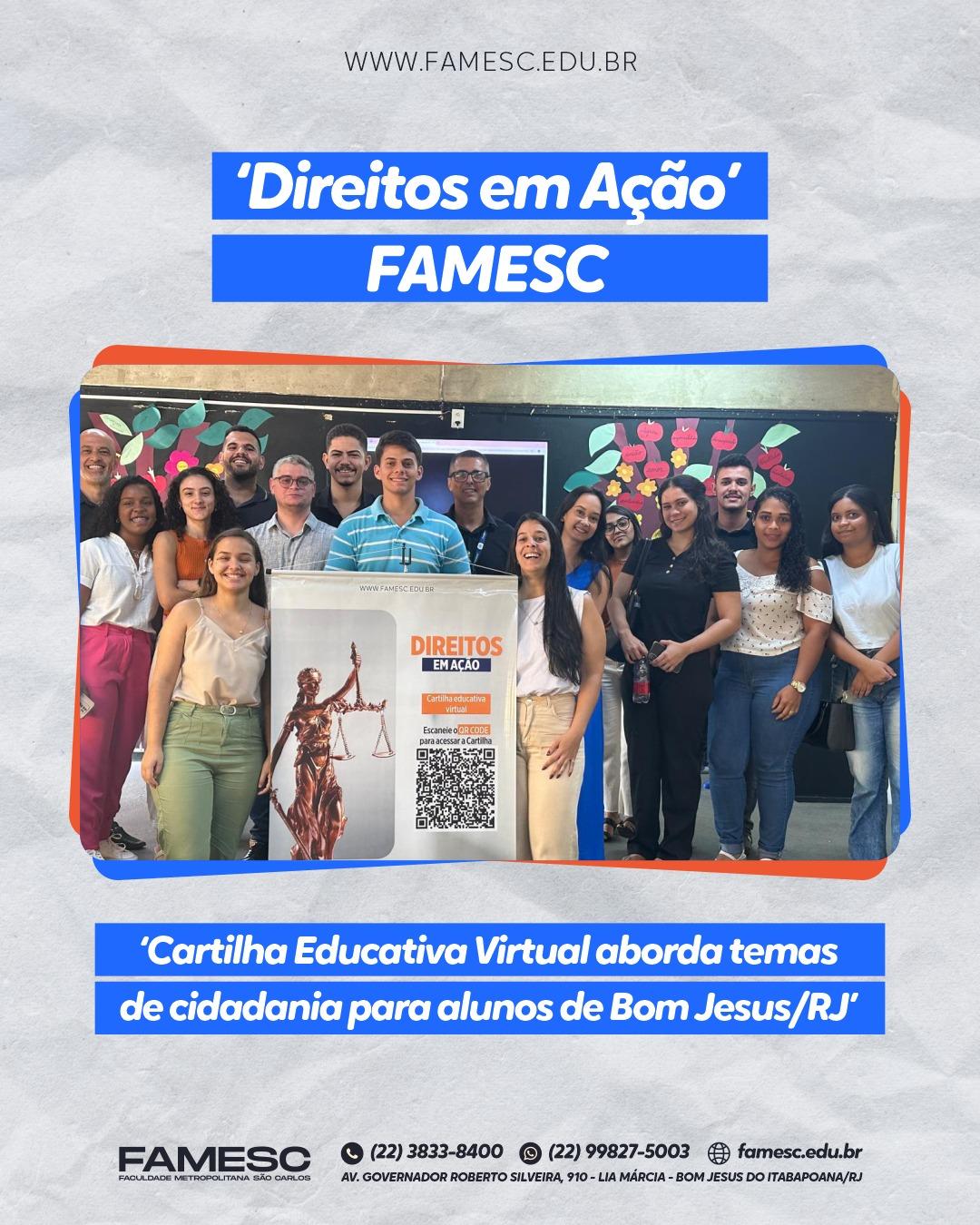 Curso de Direito da FAMESC realiza projeto ‘Direitos em Ação’