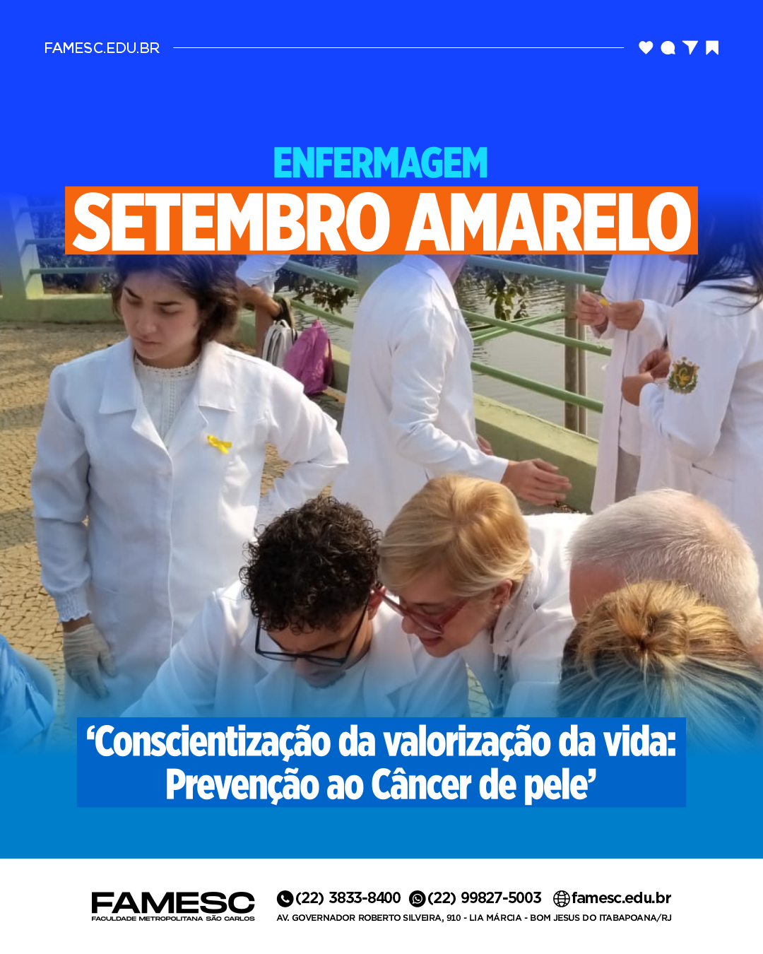 Curso de Enfermagem da FAMESC realiza evento do ‘Setembro Amarelo’