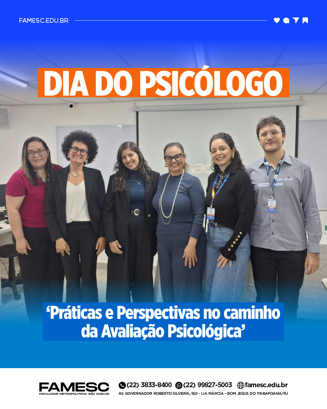 Curso de Psicologia da FAMESC presta homenagem ao Dia do Psicólogo