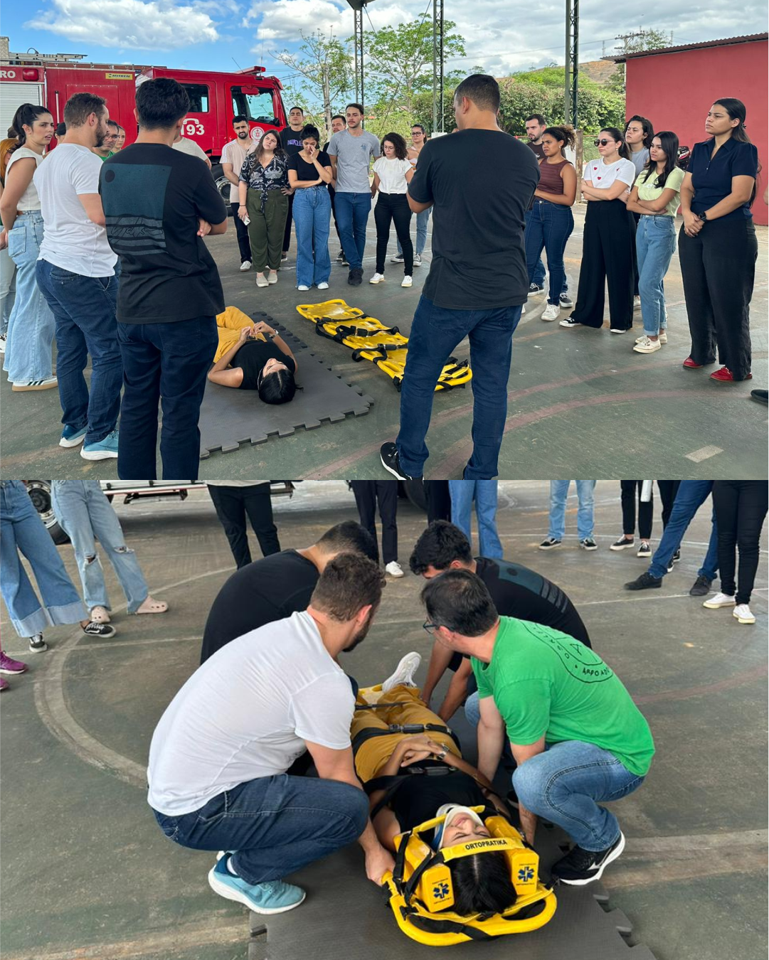 Curso de Medicina da FAMESC realiza Visita Técnica ao Corpo de Bombeiros de Bom Jesus do Itabapoana