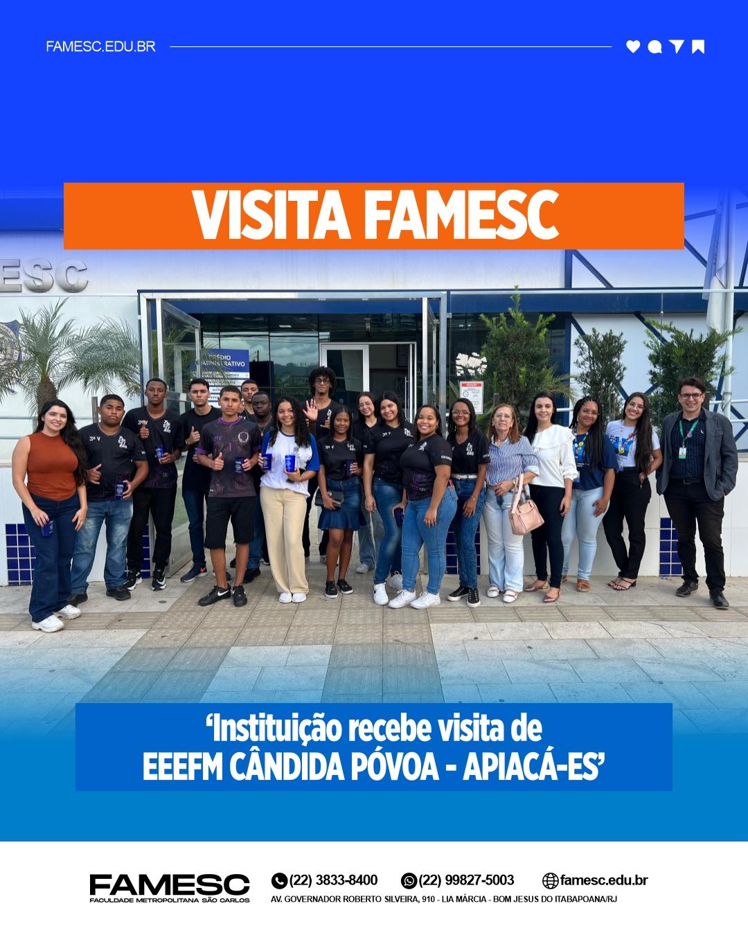 FAMESC recebe visita de alunos de Escola Estadual de Apiacá – ES